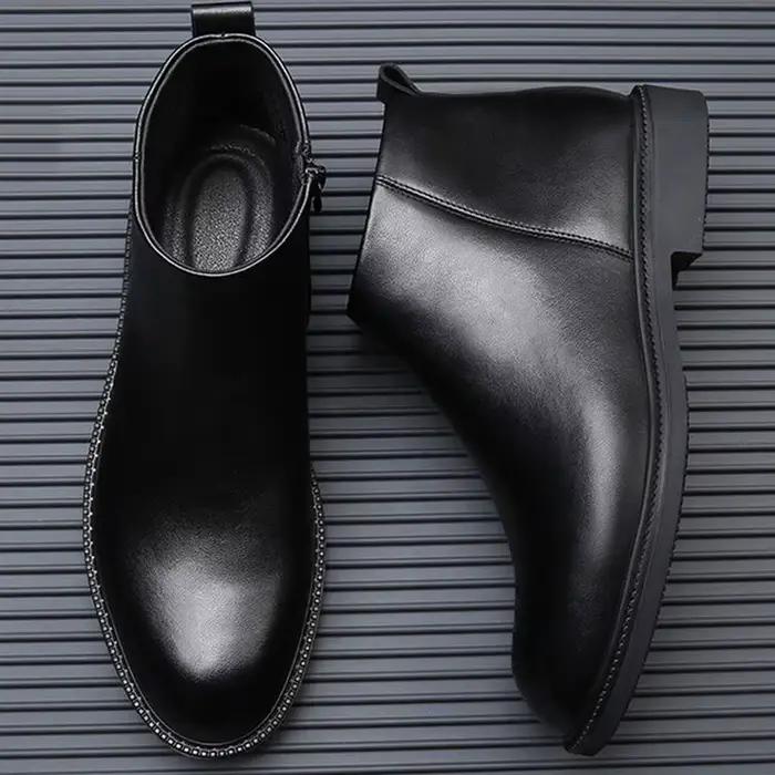 2025 automne début hiver chaussures hommes Chelsea bottes plat marque