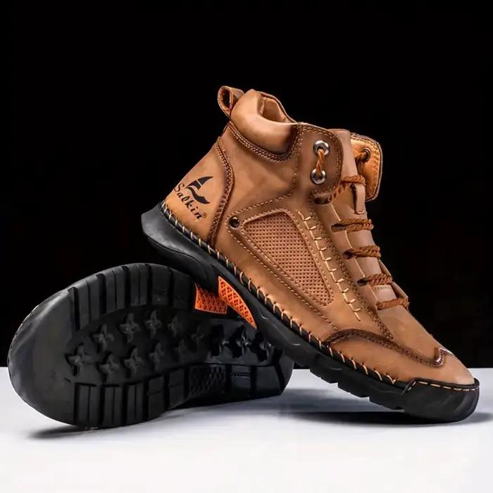 Bottes vintage faites à la main grandes tailles pour hommes décontractées à lacets bottes de randonnée et de trekking printemps automne occasions spéciales