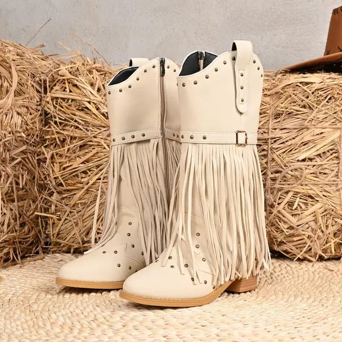 Bottes de cowboy montantes pour femme style western