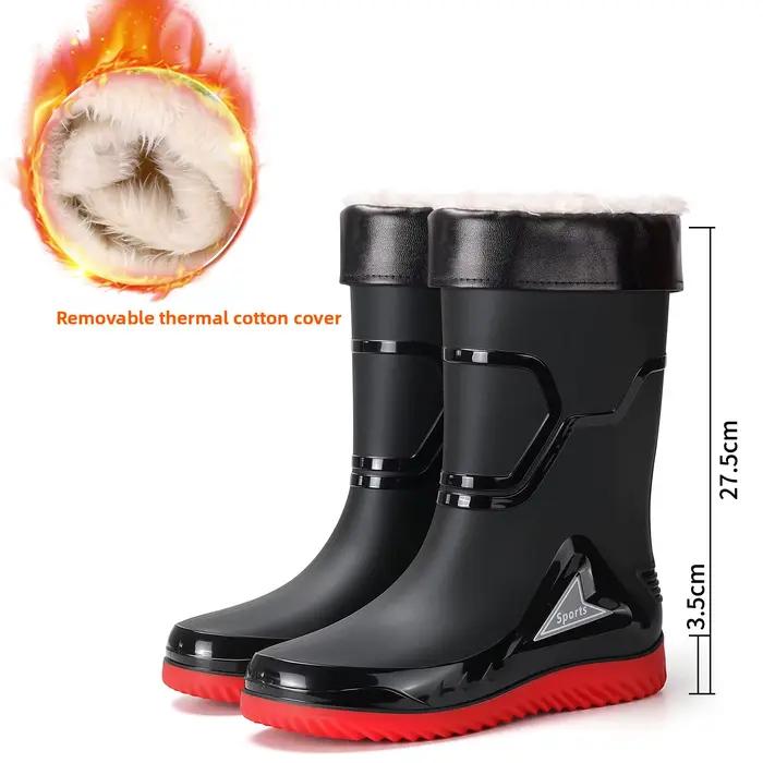 Bottes de pluie pour hommes, confortables, à semelle souple, faciles à plier et à ranger, bottes imperméables.