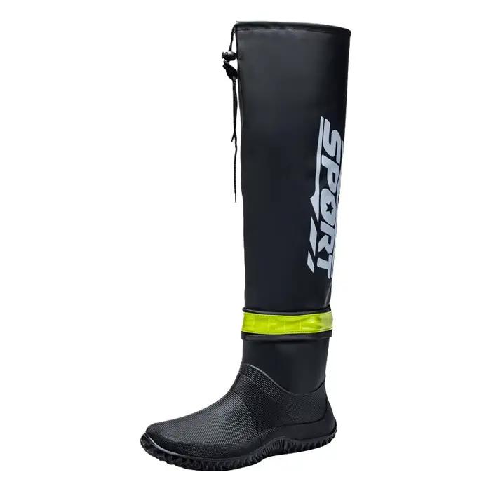 Bottes de pluie montantes antidérapantes et résistantes à l'usure pour hommes