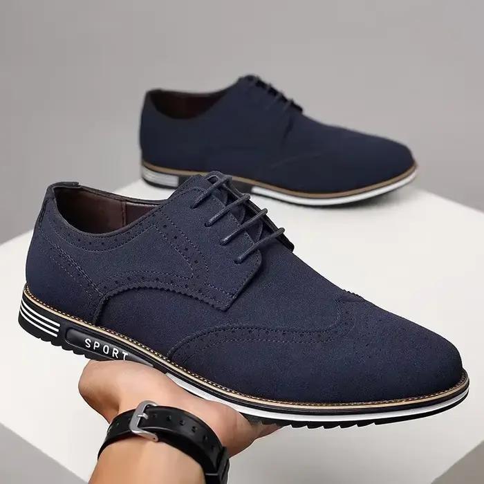 Hommes Faux daim chaussure à lacets noir Oxford