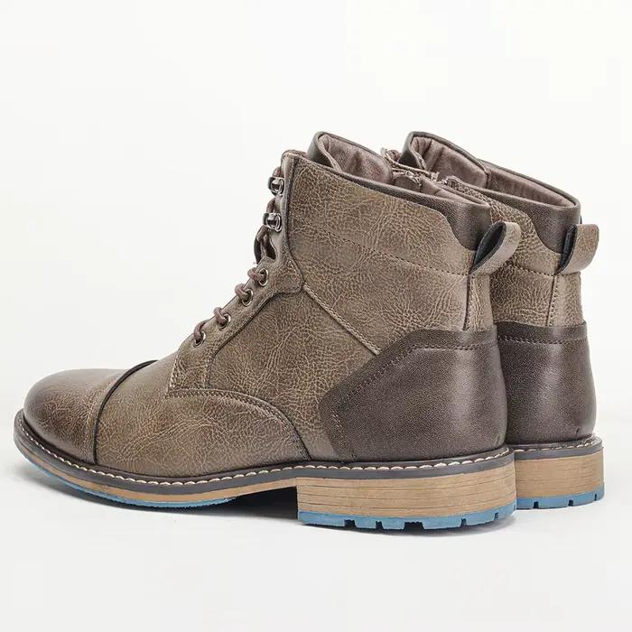 Bottes pour hommes, marque rétro, confortables, décontractées, mode 2026, en cuir