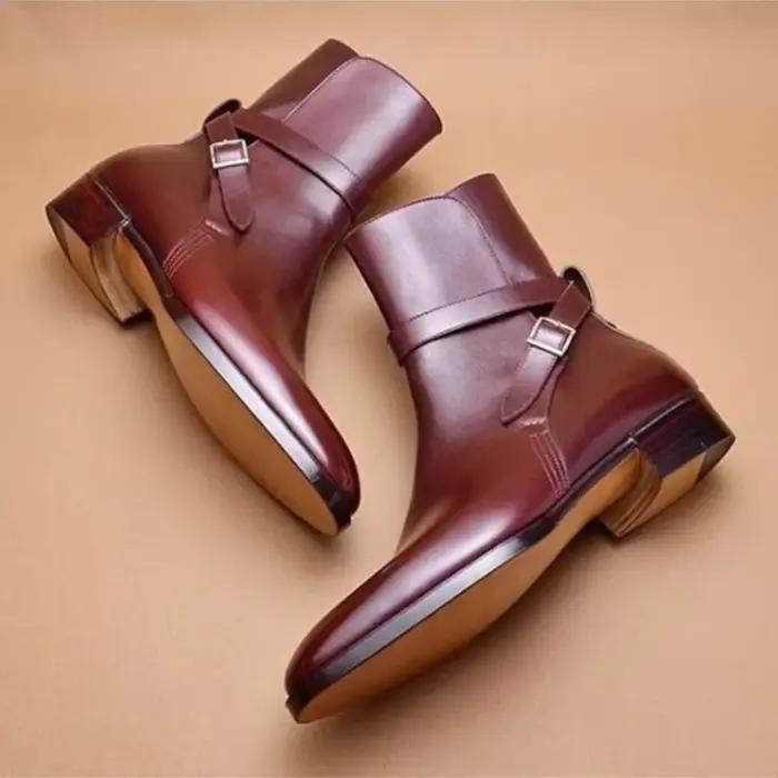 Nouvelles Bottes Chelsea Pointues pour Hommes Style Européen avec Boucle Latérale – Classiques et Décontractées – Tailles 38-48