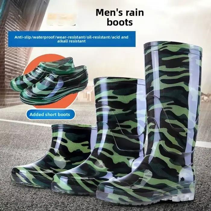 Bottes de pluie hautes camouflage pour adulte