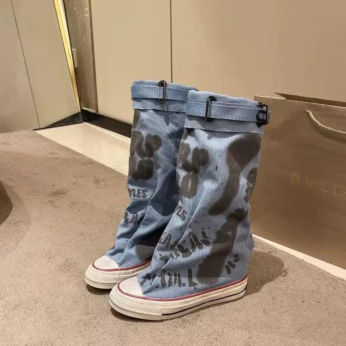 Bottes pour femmes au design Graffiti