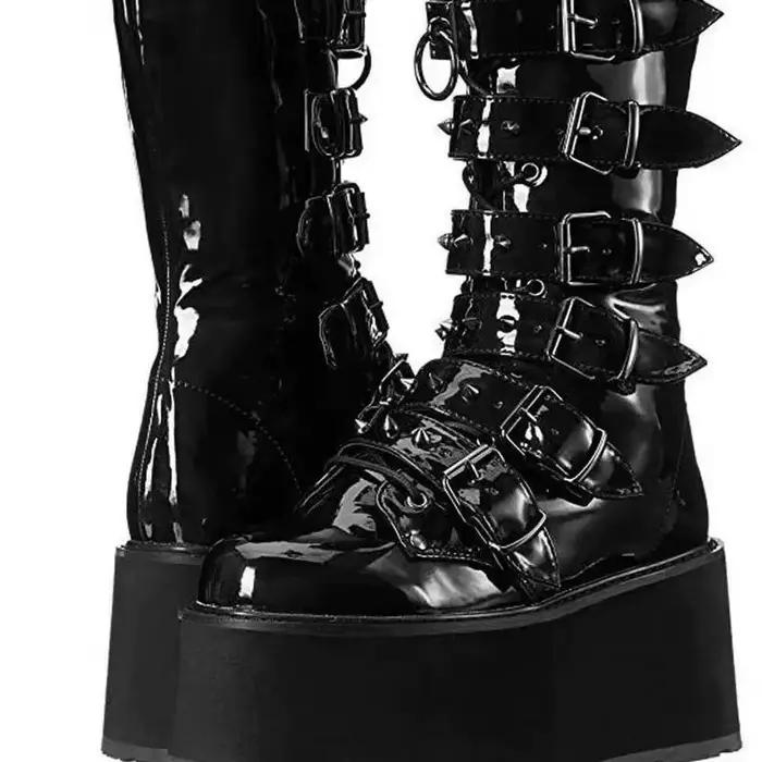 Bottes à plateforme haute de 8cm pour femmes