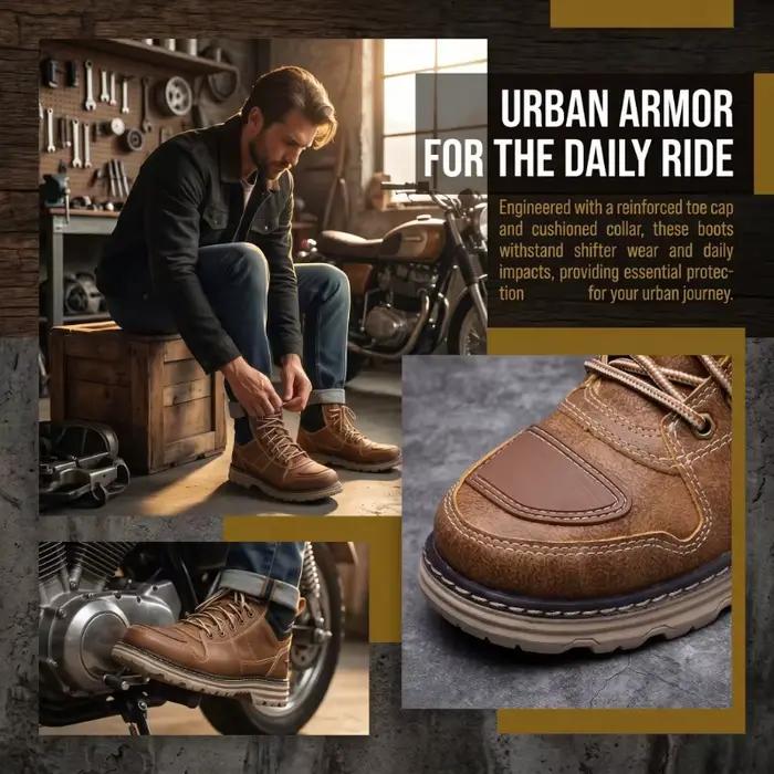 Bottes de moto rétro TR Tiger F3 pour hommes