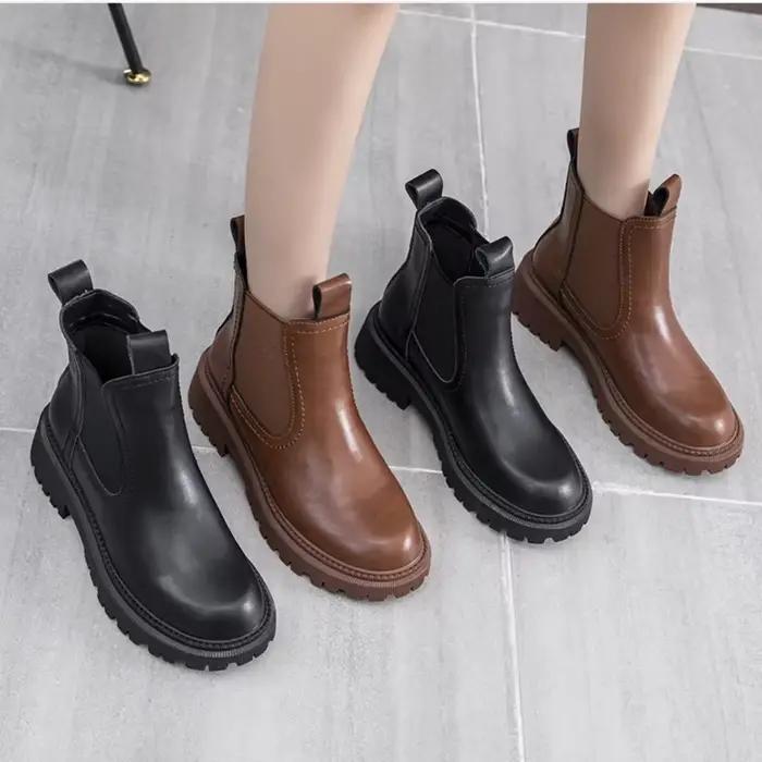 AIYUQI femmes Chelsea bottes en cuir véritable nouveau automne hiver mode