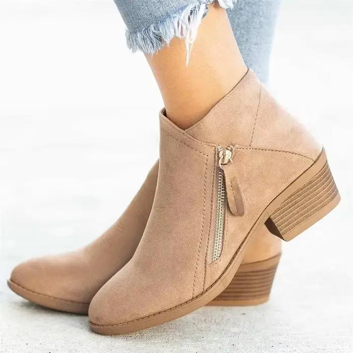 Femmes chaussons 2025 automne daim chelsea bottes