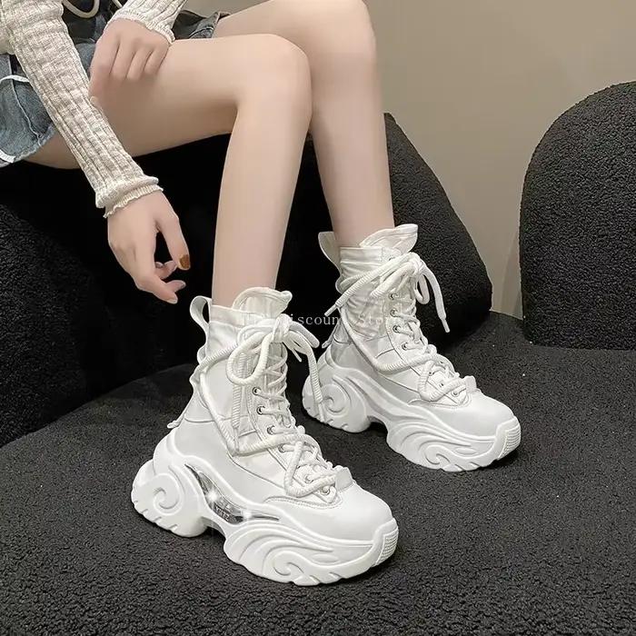 Bottes à plateforme rose pour femmes