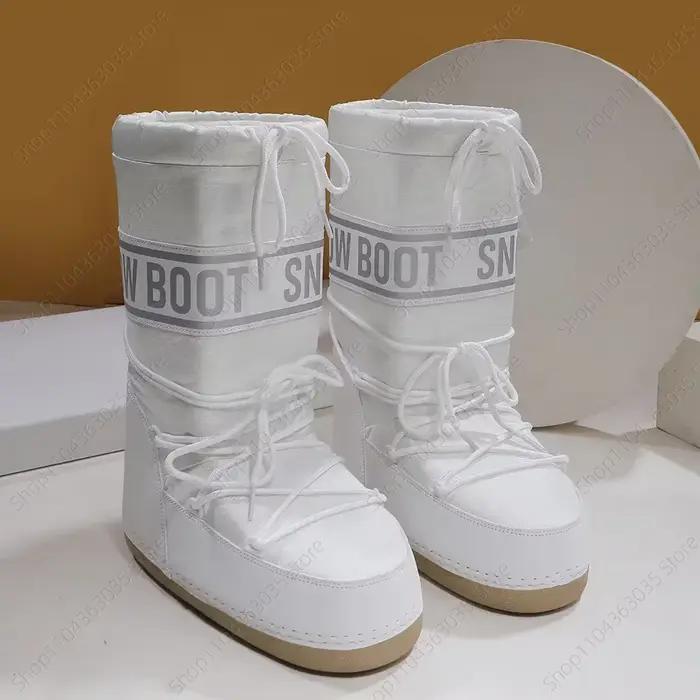 Bottes de neige mi-mollet pour femmes, résistantes au froid, antidérapantes, peluche épaisse, imperméable, plateforme épaisse, bottes de Ski spatiales, taille 35 à 43, 2026