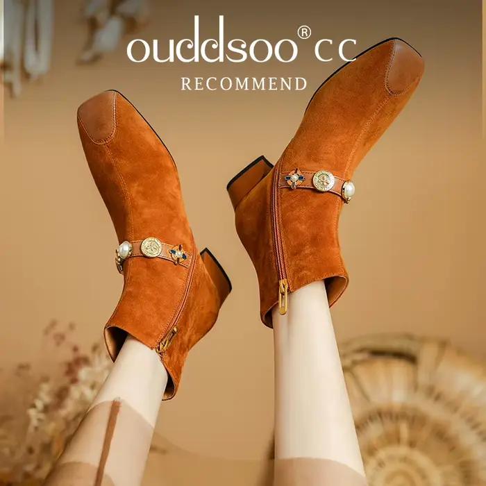 Ods-Bottes pointues rétro pour femmes, talon carré, Parker Love JODecoration, polyvalentes, noires, élégantes et à la mode
