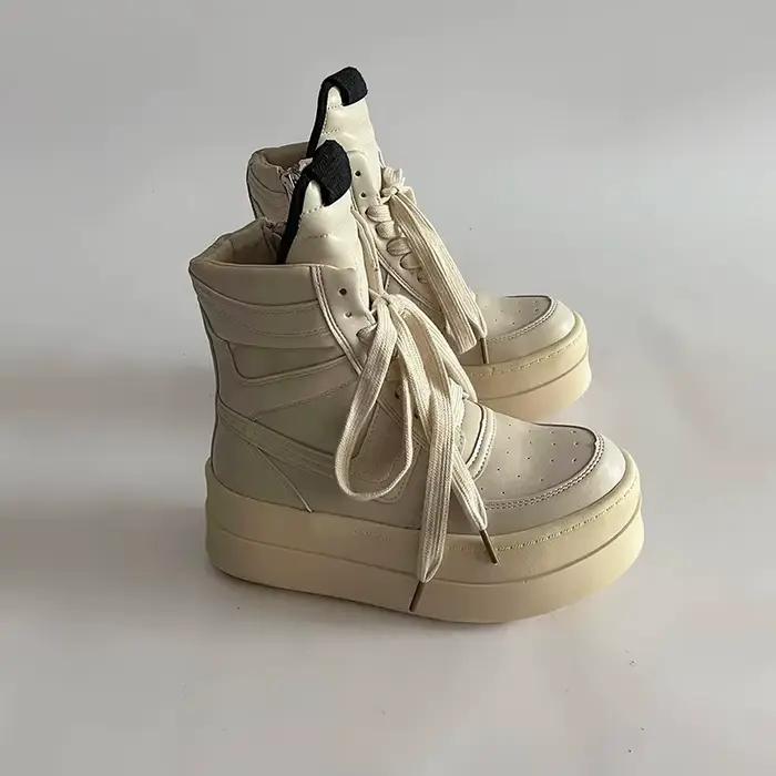 Bottes de Sport à Semelle Épaisse pour Femme Nouvelle Collection Automne-Hiver Hauteur Cheville Bout Rond Sans Talon Pour Activités Plein Air Occasions Spéciales