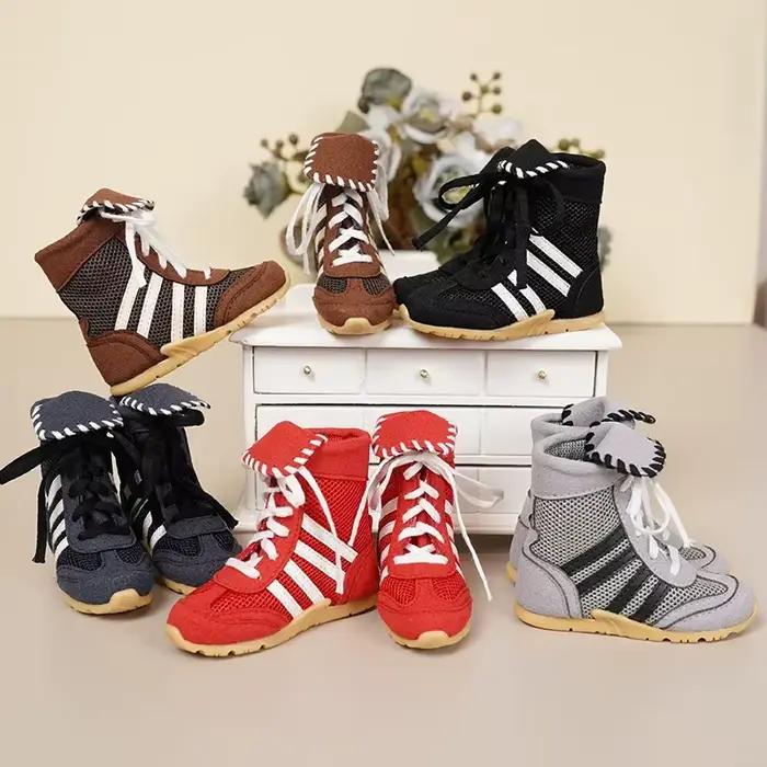 Chaussures de poupée BJD pour poupée 1/4, chaussures hautes décontractées à lacets, accessoires de poupée, cadeau DIY