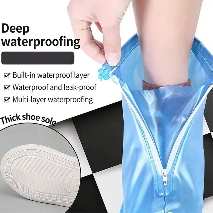 Couvre-chaussures imperméables unisexes, protections pour chaussures, bottes de pluie, couvre-chaussures antidérapants réutilisables de qualité pour adultes et enfants