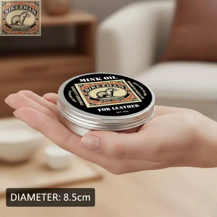 Baume revitalisant pour cuir à l'huile de vison pour tous les produits en cuir – Crème de soin naturelle sans odeur pour chaussures, bottes, sacs, canapé