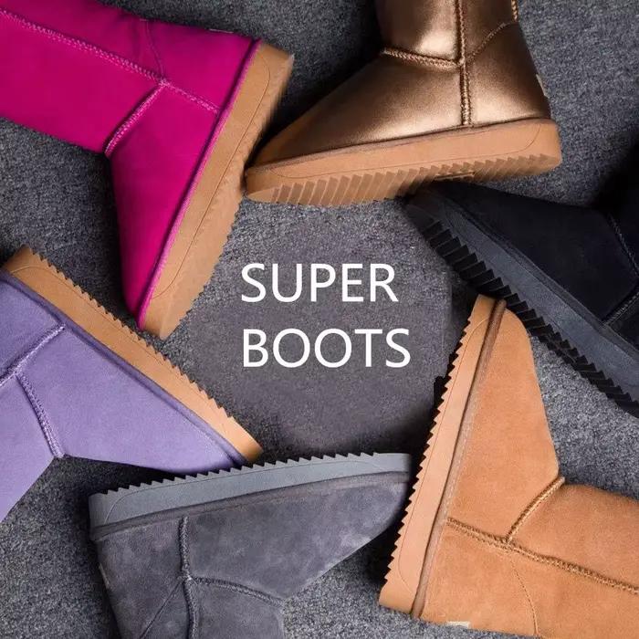 Bottes de neige imperméables en cuir de vache pour femme, 100% vraie fourrure de raton laveur, fourrure de renard, glands en fourrure de lapin sexy, semelle non ald, marron et noir, hiver