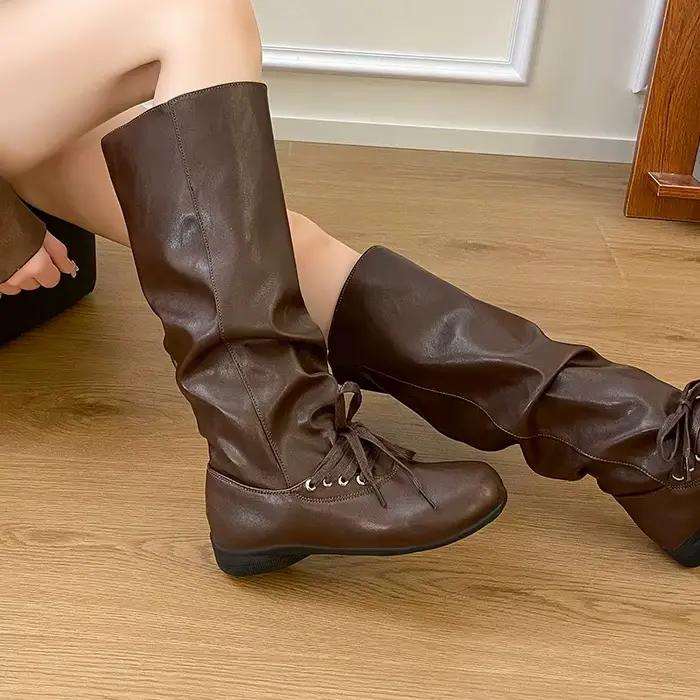 Bottes plates Vintage pour femmes