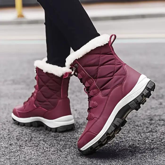 ELUVA bottes de neige thermiques femmes imperméable anti-dérapant bottes d'hiver pour femmes chaud confort léger chaussures de randonnée en plein air