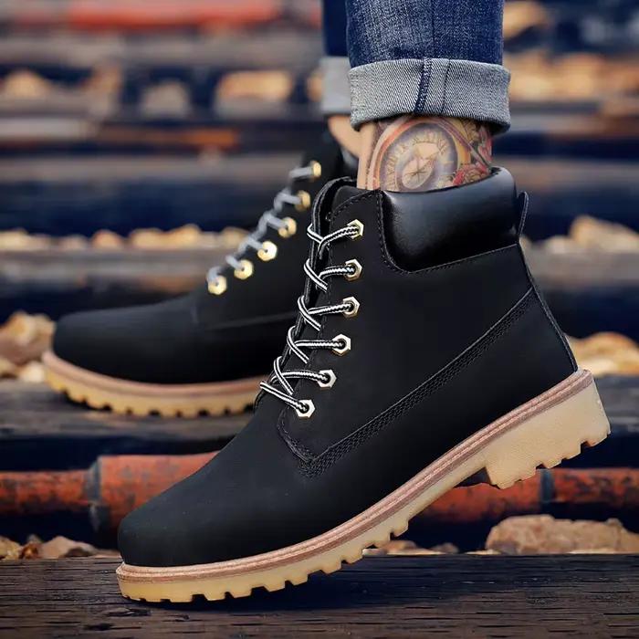 Marque hommes bottes style britannique unisexe bottines mode luxe