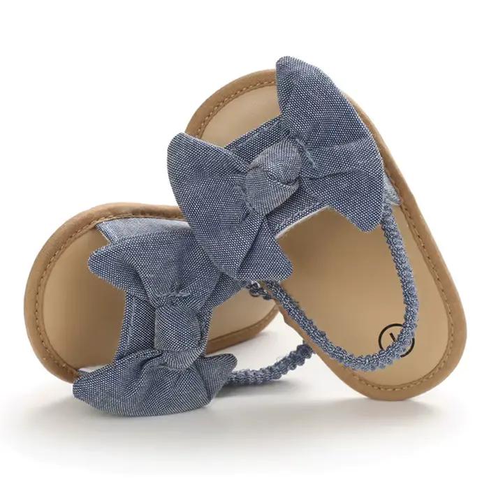 Sandales d'été pour bébés filles, nœud 3D, semelle souple, Parker ouvert, chaussures de marche pour 03/Beach Party