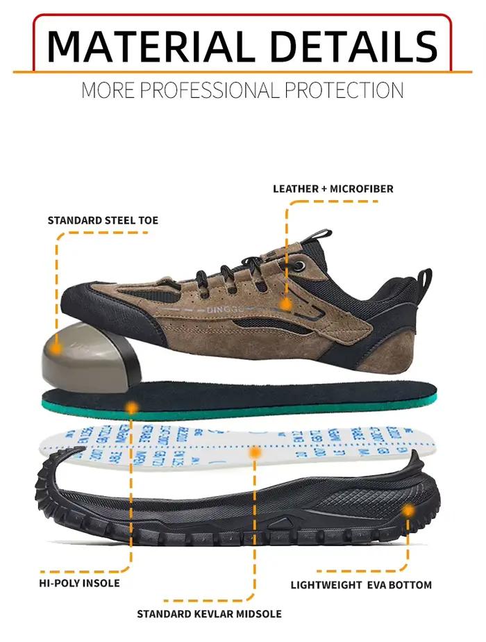 Chaussures de sécurité légères pour hommes et femmes, respirantes, à bout en acier, résistantes aux perforations, baskets de travail, bottes de protection