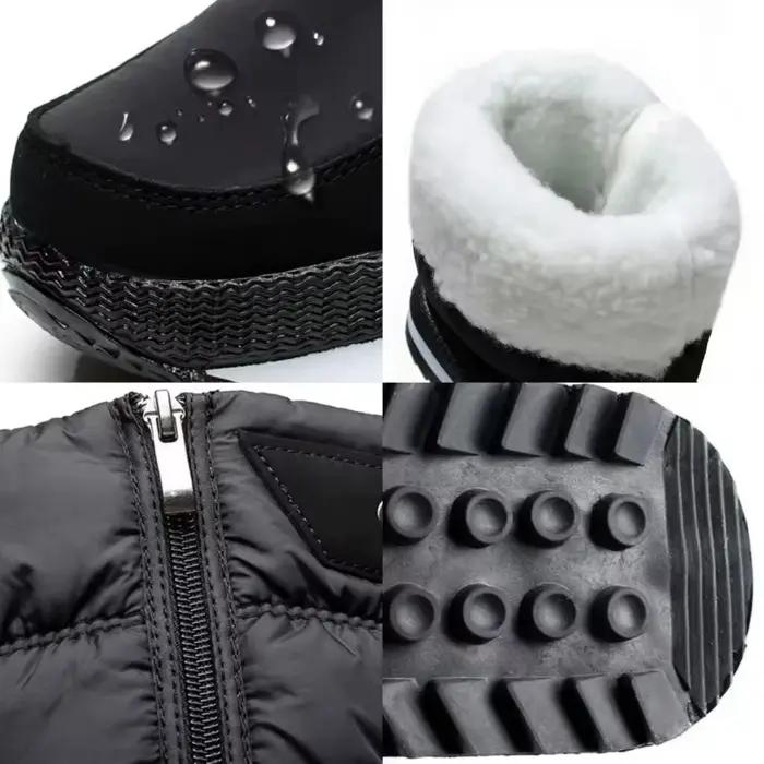 Mode chaud femmes botte femmes bottes de neige plate-forme bottes d'hiver imperméable bottes antidérapantes en peluche fourrure mi-mollet botte Botas Mujer