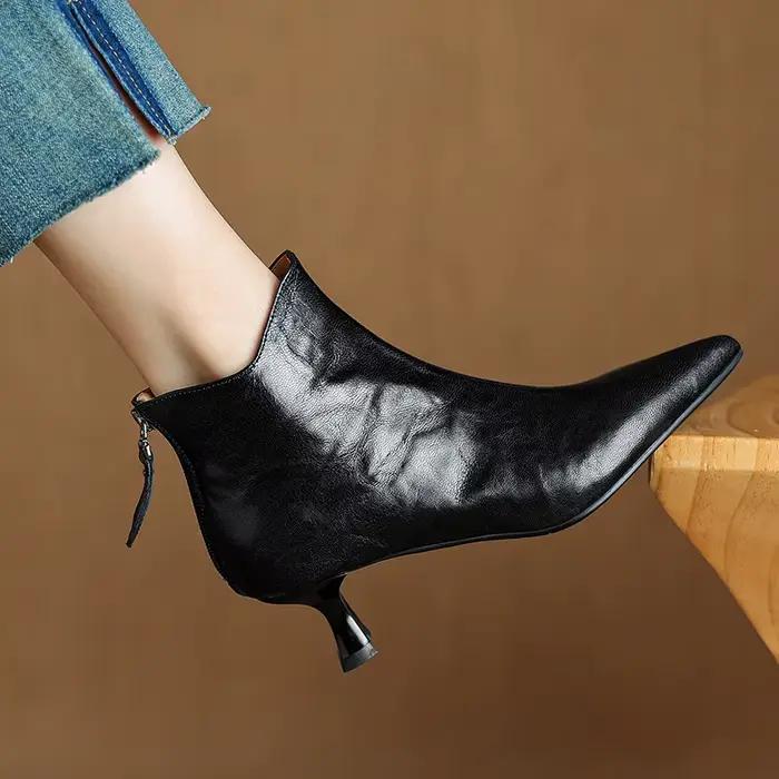 Bottines Femme Vintage Printemps 2026 à Bout Pointu