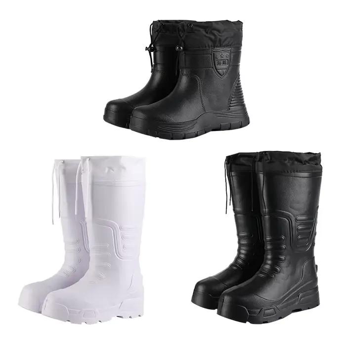 Chaussures de mode imperméables pour hommes bottes hautes bottes en caoutchouc chaussures de pluie pour adultes mâle mi travail sécurité chaussure en Pvc pour homme botas para hombre