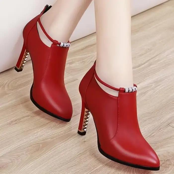 Bottines Chelsea Sexy à plateforme de cheville pour femmes