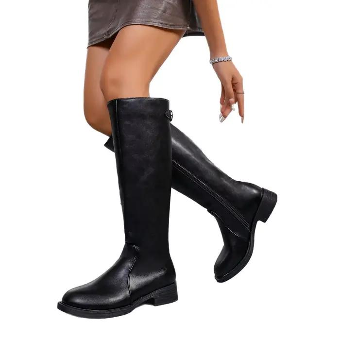 Bottes longues amincissantes à tige haute