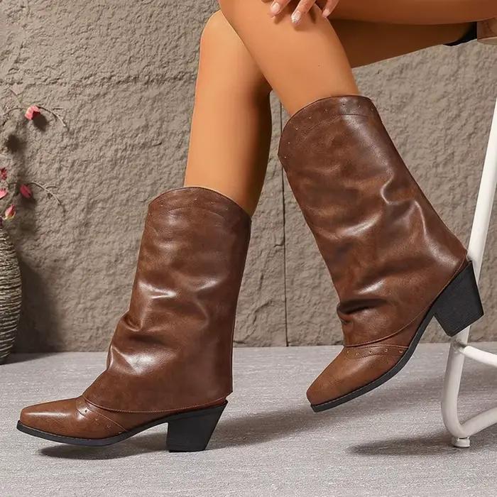 Bottes mi-mollet pour femmes