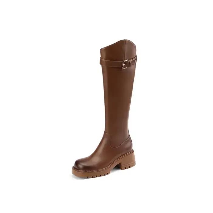 Bottes classiques chaudes au genou pour femmes