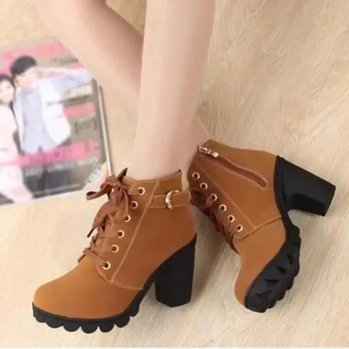 Femmes bottines à talons hauts dames automne hiver