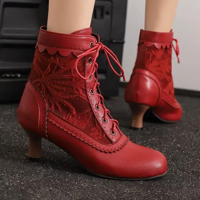 Bottines victoriennes Vintage pour femmes