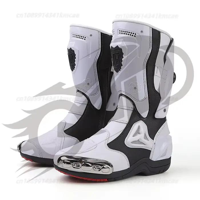 JG WOLVES nouvelles Locomotives pour hommes et femmes chaussures d'équitation de moto chevaliers pour hommes quatre saisons bottes courtes de course tout-terrain