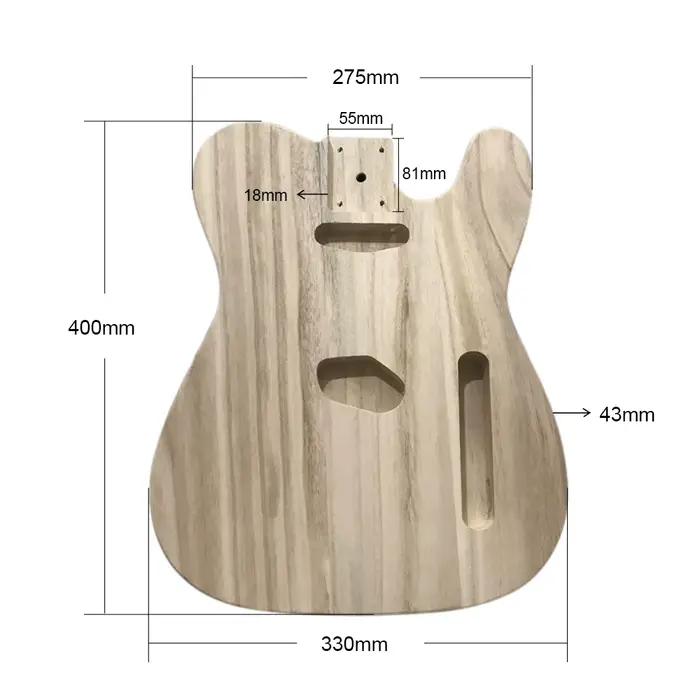 Corps de guitare électrique en bois poli de type DIY, corps de guitare électrique en érable pour guitare de style TL, corps de guitare en érable