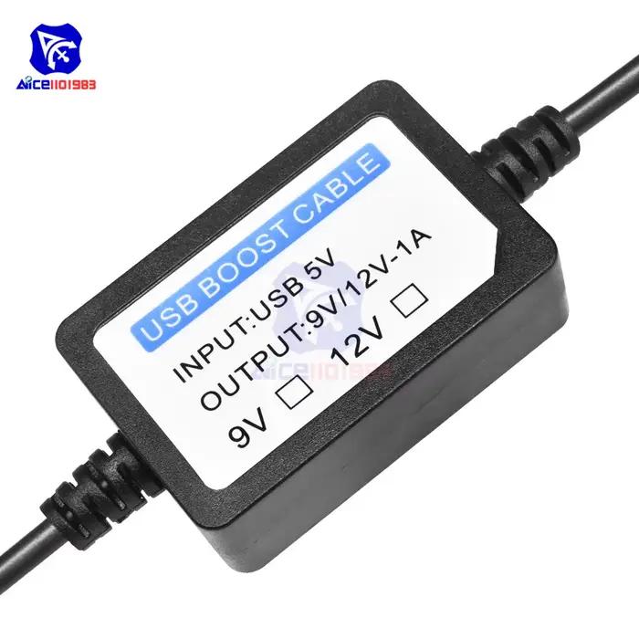 Câble d'alimentation USB vers 5.5x2.1mm, 5V à 9V/12V, pour ventilateur, haut-parleur de voiture