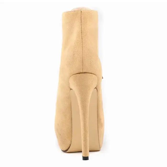 Bottes Rondes à Talons Hauts pour Femme