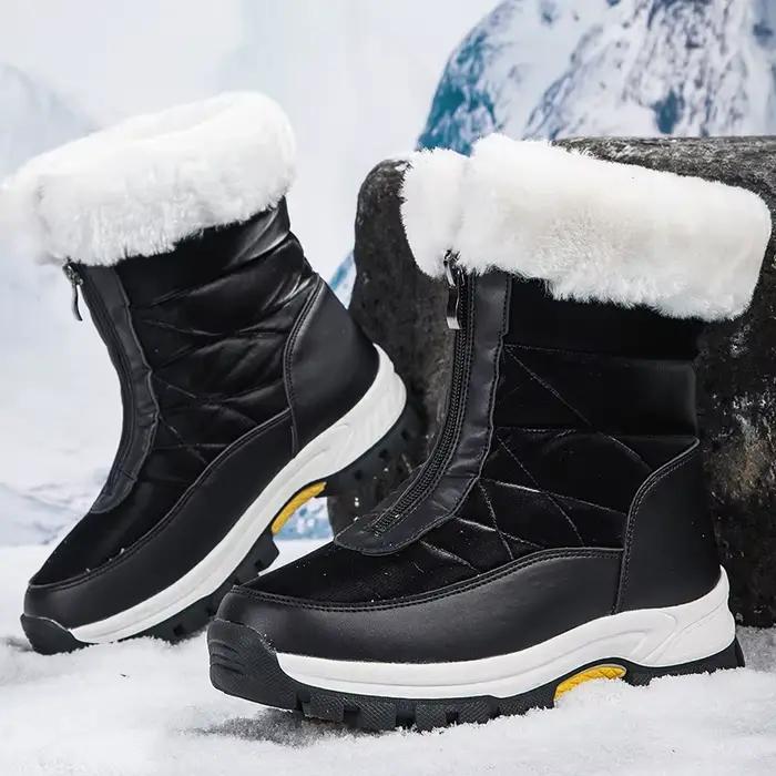 Bottes d'hiver à semelles épaisses pour femme