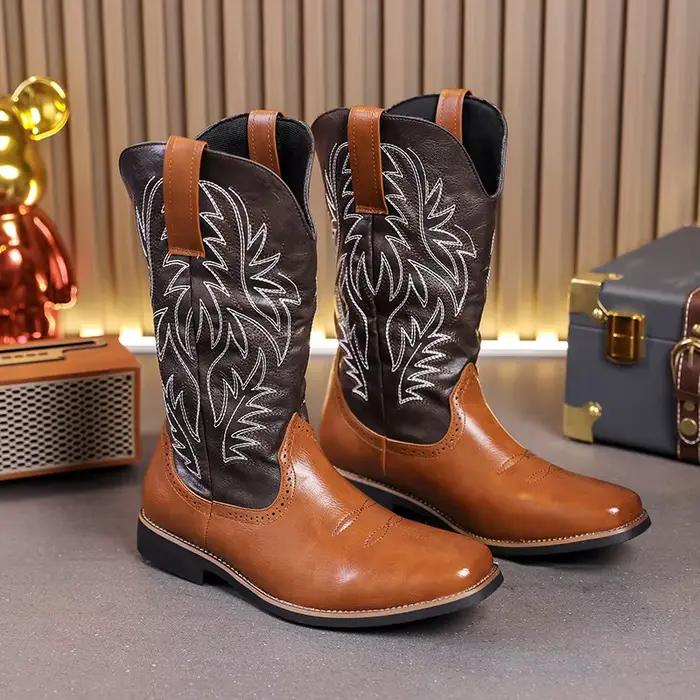 Bottes en cuir montantes pour hommes