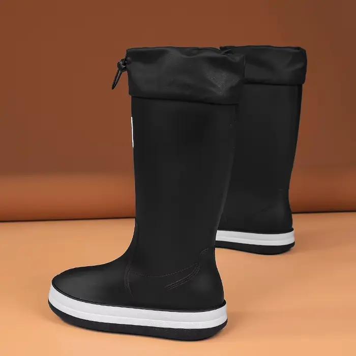 Bottes de pluie décontractées pour hommes, haute tige, quatre saisons, légères, imperméables, antidérapantes, pour la pêche en plein air, le jardinage et le travail.