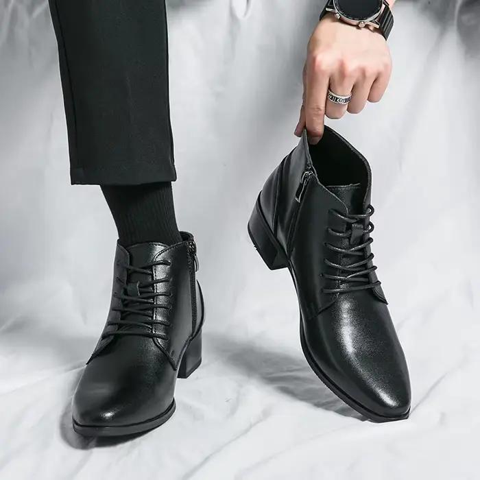 Bottes de rinçage en cuir pour hommes