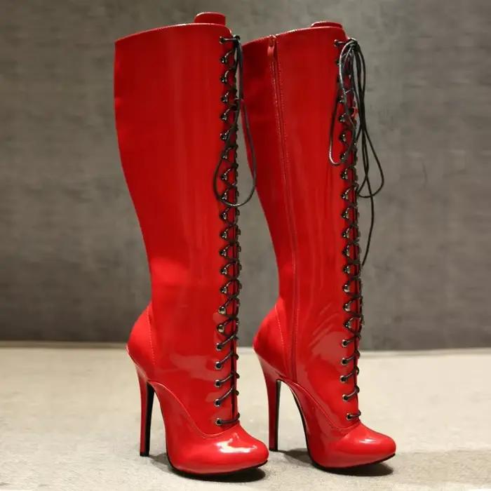 Bottes hautes pour femmes à talon de 14 cm
