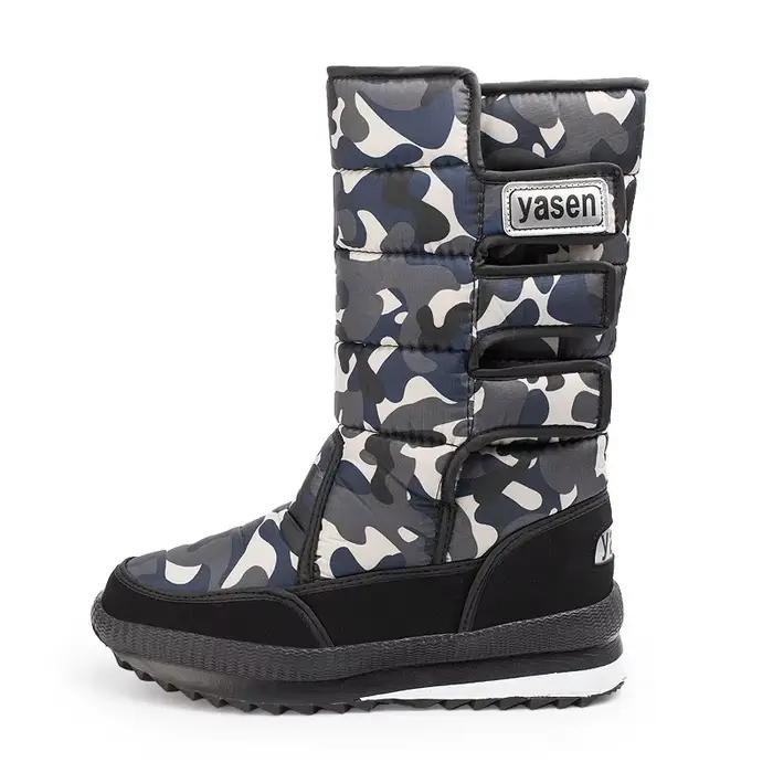 2026New bottes d'hiver hommes femmes bottes de neige mode mi-mollet coton chaussures en peluche chaud bottes d'hiver pour hommes femmes Botas Mujer Hombre