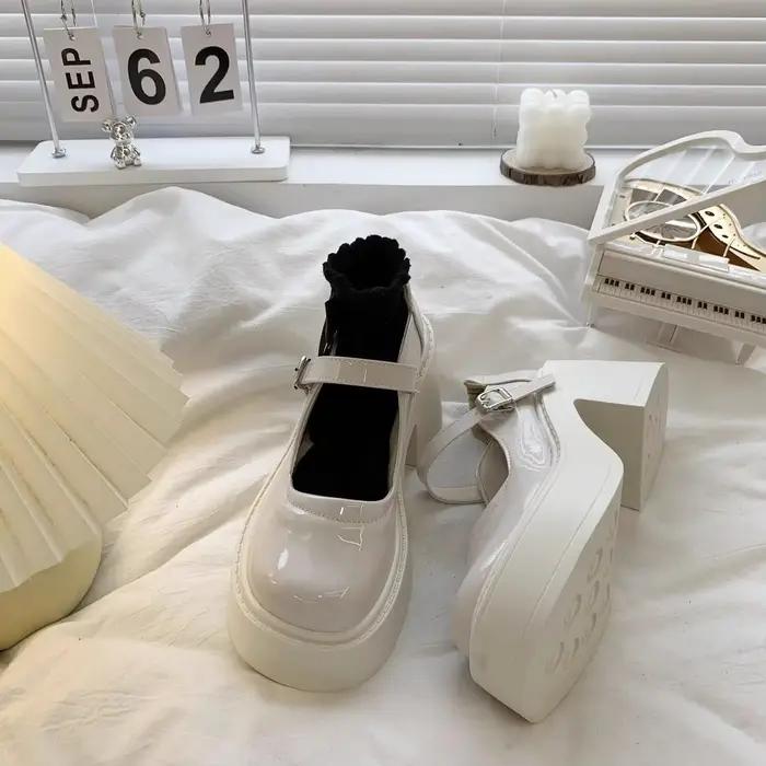 Bottines à plateforme épaisses noires pour femmes