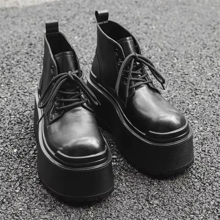 Hommes hauteur augmentant plate-forme bottes qualité