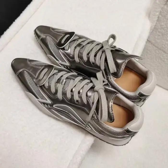 Bottines à bout pointu pour femmes, espadrilles décontractées, chaussures plates, nouvelle tendance d'hiver, Sport de luxe, Zapatos Mujer