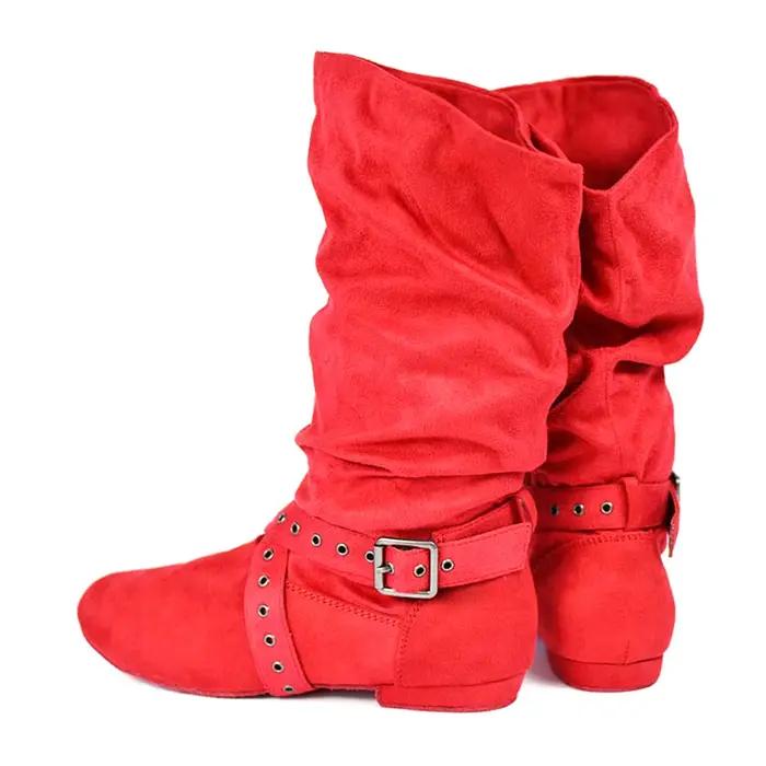 Bottes de brevLatine à Semelle en Daim pour Femme